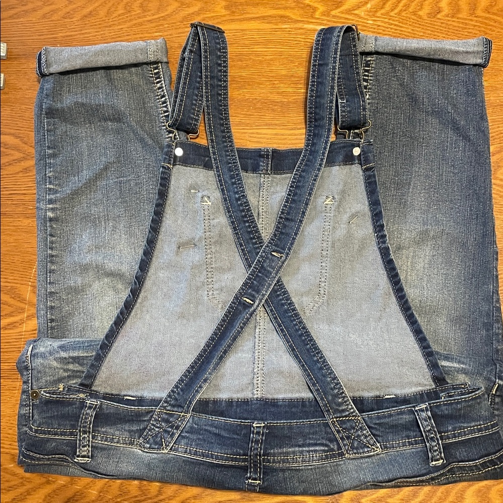 🟦🟦 Wallflower Vintage Denim Overalls with Button Accents (size XL) - Picture 2 of 12